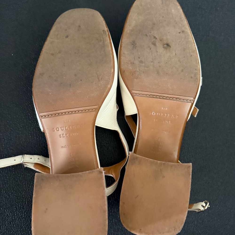Sezane Paula Babies Shoes Cream Patent leather size 38 7.5 - Picture 5 of 12